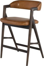 Anita Counter Stool (Desert Leather with Seared Frame) 
