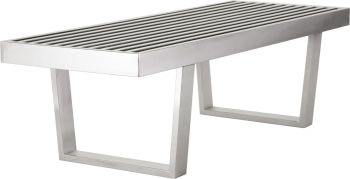 Zoe Occasional Bench (Silver) 