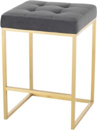 Chi Counter Stool (Tarnished Silver with Gold Frame) 
