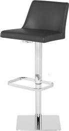 Rome Adjustable Height Stool (Grey with Silver Base) 