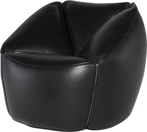 Jasper Occasional Chair (Black Leather) 