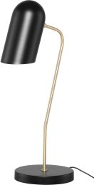Caden Table Lamp (Black with Brass Body) 