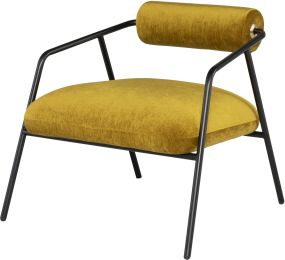 Cyrus Occasional Chair (Gold with Black Frame) 
