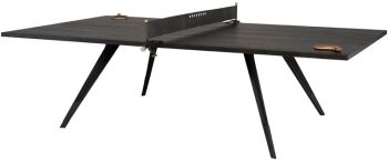 Ping Pong Gaming Table (Ebonized Oak Top with Black Cast Iron Base) 