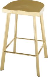 Icon Counter Stool (Gold with Gold Frame) 