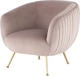 Sofia Occasional Chair (Blush with Gold Legs) 