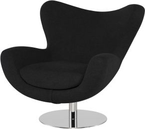 Conner Occasional Chair (Dark Grey with Silver Base) 