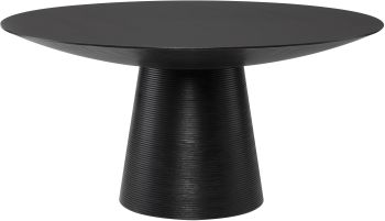Dania Dining Table (Large - Black with Black Base) 