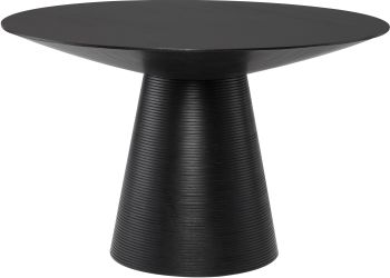 Dania Dining Table (Medium - Black with Black Base) 