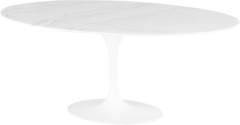 Echo Dining Table (Large - White with White Base) 