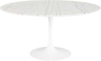 Cal Dining Table (Large - White Marble Top) 