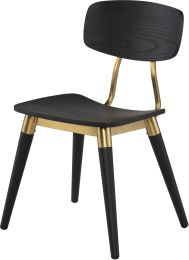 Scholar Dining Chair (Onyx with Gold Accent) 