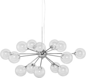 Yves Pendant Light (Clear with Silver Fixture) 