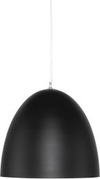 Dome Pendant Light (Large - Black with White Fixture) 