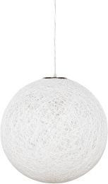 String 24 Pendant Light (White with Silver Fixture) 
