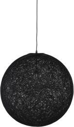 String 24 Pendant Light (Black with Silver Fixture) 