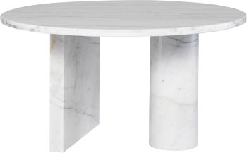 Stories Dining Table (White Marble & White Marble Legs) 