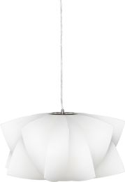 Lex Pendant Light (White with Silver Fixture) 