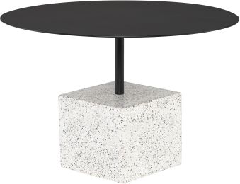 Axel Coffee Table (Black with Confetti Terrazzo Base) 