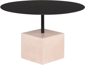 Axel Coffee Table (Black with Flamingo Terrazzo Base) 