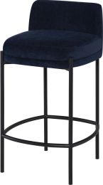 Inna Counter Stool (Low Back - Twilight with Black Legs) 