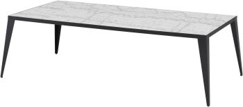 Mink Coffee Table (White with Black Base) 