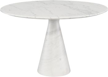 Claudio Dining Table (White with White Base) 