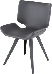 Astra Dining Chair (Grey with Titanium Frame) 