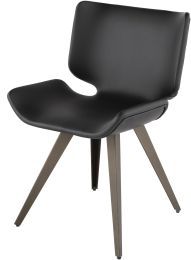 Astra Dining Chair (Black with Bronze Frame) 