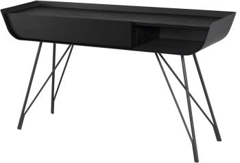 Noori Console Table (Onyx with Titanium Legs) 
