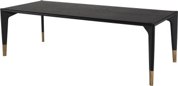 Quattro Dining Table (Short - Onyx with Bronze Accent) 