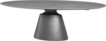 Taji Dining Table (Grey Ceramic Top - Titanium Base) 