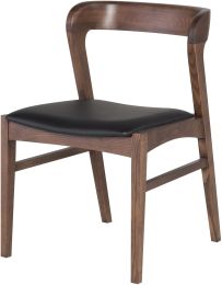 Bjorn Dining Chair (Black with Walnut Frame) 