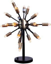 Sputnik Table Lamp (Antique Brass with Black Base) 