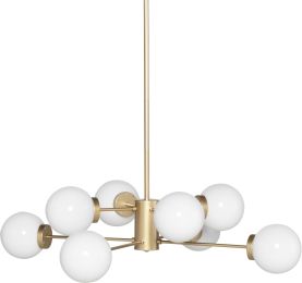 Dylan Pendant Light (Gold with White Shade) 