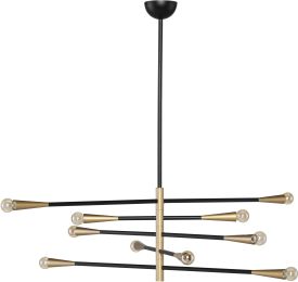Orion 5 Pendant Light (Black with Gold Accent) 