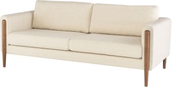 Steen Triple Seat Sofa (Sand with Walnut Legs) 