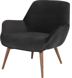 Gretchen Occasional Chair (Shadow Grey with Walnut Legs) 