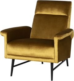 Mathise Occasional Chair (Mustard with Black Legs) 