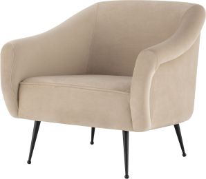 Lucie Occasional Chair (Nude with Black Legs) 