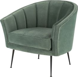 Aria Single Seat Sofa (Moss with Black Legs) 