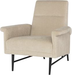 Mathise Occasional Chair (Almond with Black Legs) 