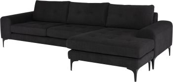 Colyn Sectional Sofa (Coal with Black Legs) 