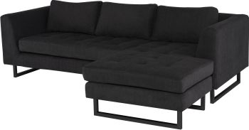 Matthew Sectional Sofa (Coal with Black Legs) 
