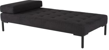 Giulia Daybed Sofa (Coal with Black Base) 
