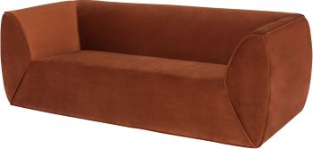 Greta Triple Seat Sofa (Rust with Black Legs) 