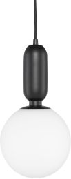 Carina Maxi Pendant Light (Black with White Shade) 