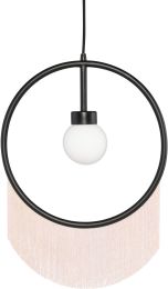 Blanca Pendant Light (Blush with Black Fixture) 