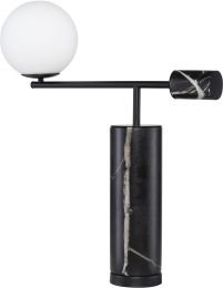 Justine Lamp (Black Marble with Black Accent) 