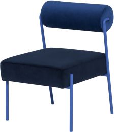Marni Dining Chair (Sapphire Velour with Dusk Velour Seat) 